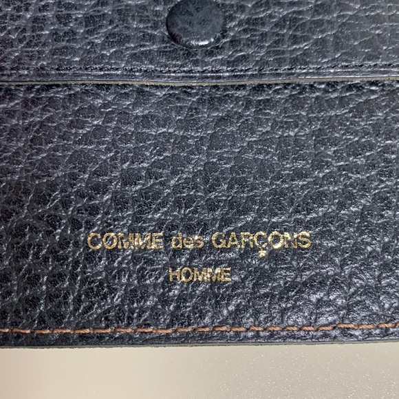 Comme des Garçons Homme Black Grained Leather Wallet - Picture 2 of 7